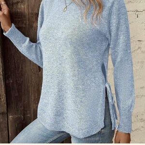 SHEIN Light Blue Knit Sweater